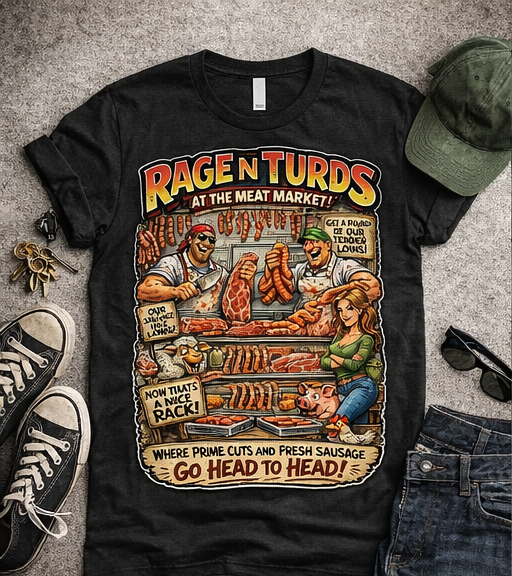 AT THE MEAT MARKET - Handling Meat Since Never
